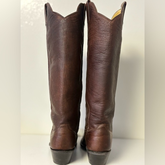 Vintage PANHANDLE SLIM Knee High Boots Soft Chocolate Brown Leather Sz6B Womens - Picture 7 of 11